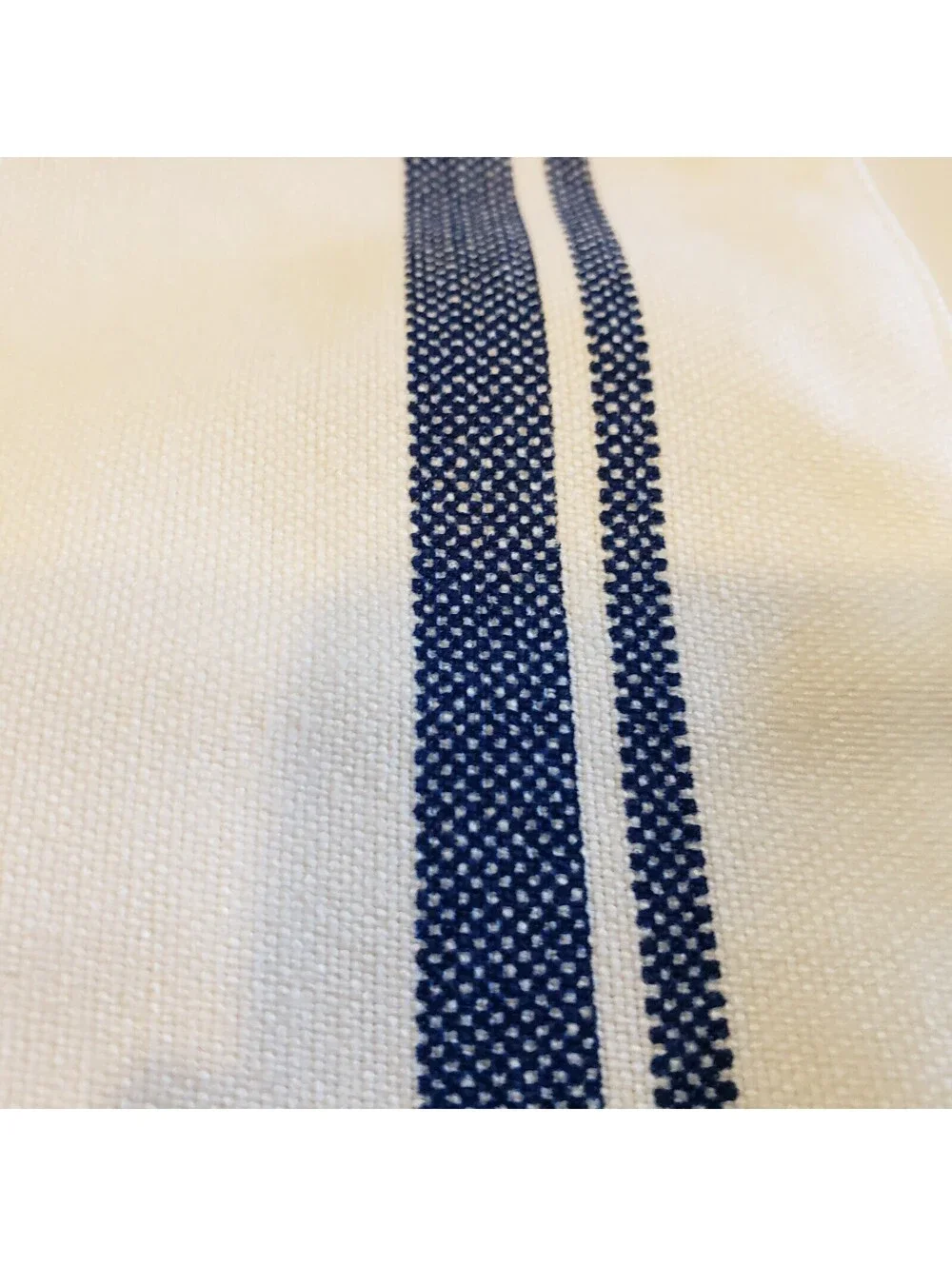 Home Sweet Home Table Runner White with Navy Blue Stripe 13x72 Hobby Lobby